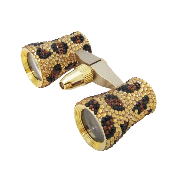 Anthony David Binocular Glasses with Swarovski Crystal - Leopard